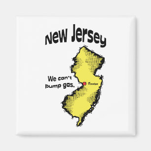 New Jersey NJ US Motto ~ We kunnen geen gas pompen Magneet