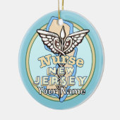 New Jersey Nurse Caduceus Keramisch Ornament (Links)