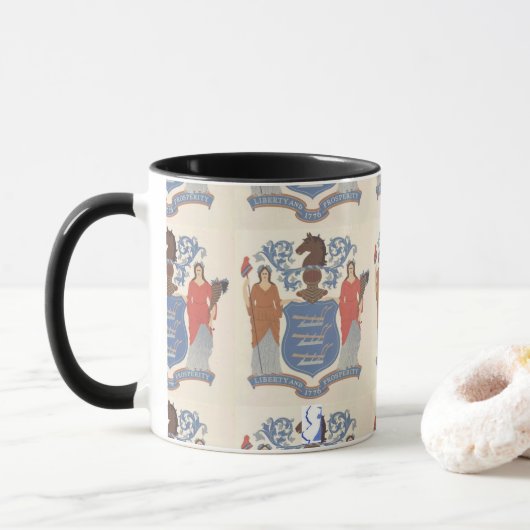 New Jersey Original 1776 State Seal Mok (Met donut)