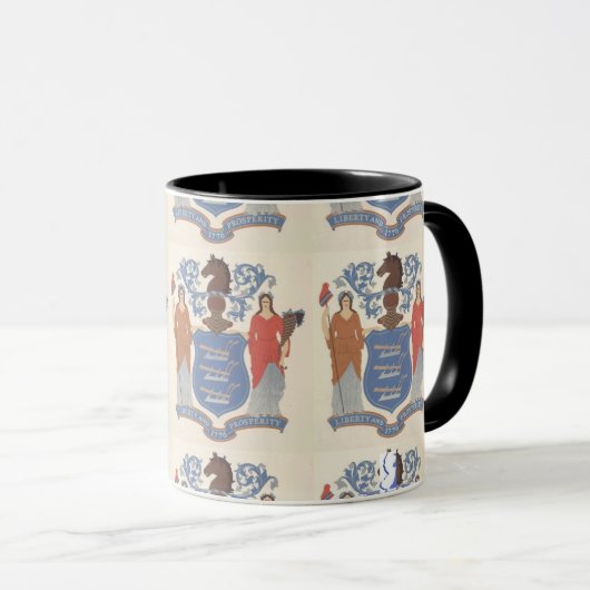 New Jersey Original 1776 State Seal Mok (Voorkant rechts)