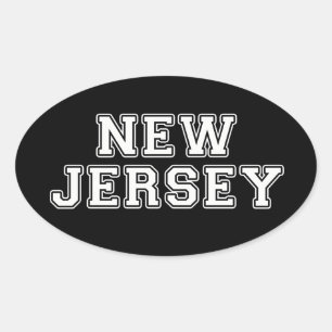 New Jersey Ovale Sticker