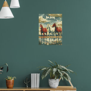 New Jersey Paarden Poster