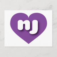 New Jersey paars hart - Ik hou van nj