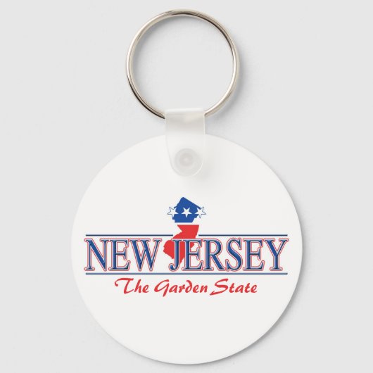 New Jersey Patriotic Sleutelhanger (Voorkant)