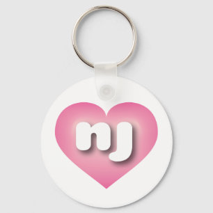 New Jersey Pink Fade - Ik hou van nj Sleutelhanger