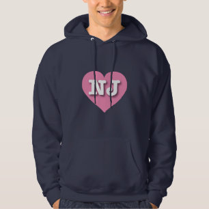 New Jersey Pink Heart - Ik hou van NJ Hoodie
