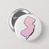 New Jersey Pink Outline Ronde Button 5,7 Cm (Voorkant /achterkant)