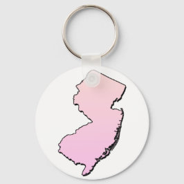 New Jersey Pink Outline Sleutelhanger