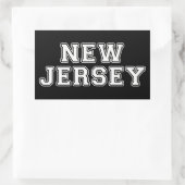 New Jersey Rechthoekige Sticker (Tas)