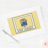 New Jersey Rechthoekige Sticker (Envelop)
