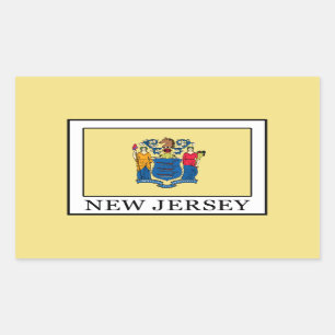 New Jersey Rechthoekige Sticker