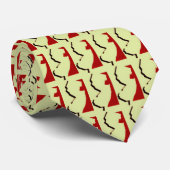 New Jersey Red Border Stropdas (Opgerold)