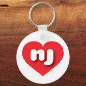 New Jersey Red Heart - Ik hou van NJ Sleutelhanger (Voorkant)