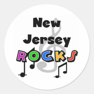 New Jersey Rocks Ronde Sticker