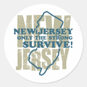 New Jersey Ronde Sticker