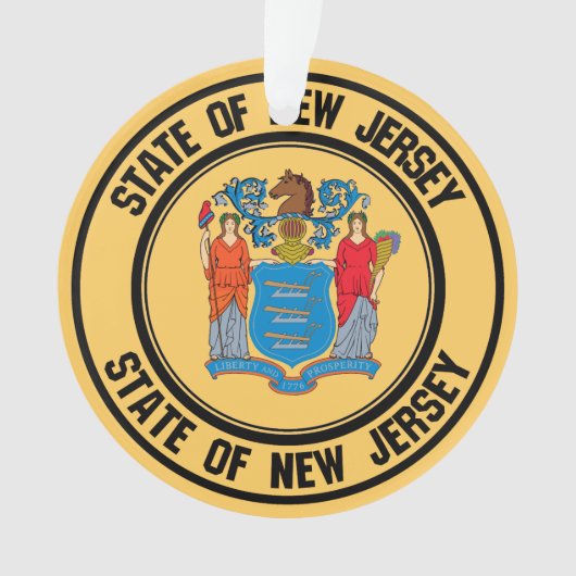 New Jersey Round Emblem Ornament (voorkant)