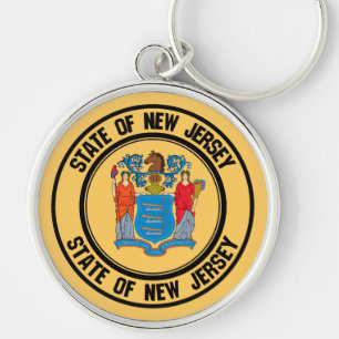 New Jersey Round Emblem Sleutelhanger