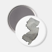New Jersey Sandy State Outline Magneet (Voorkant / Achterkant)