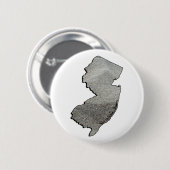New Jersey Sandy State Outline Ronde Button 5,7 Cm (Voorkant /achterkant)