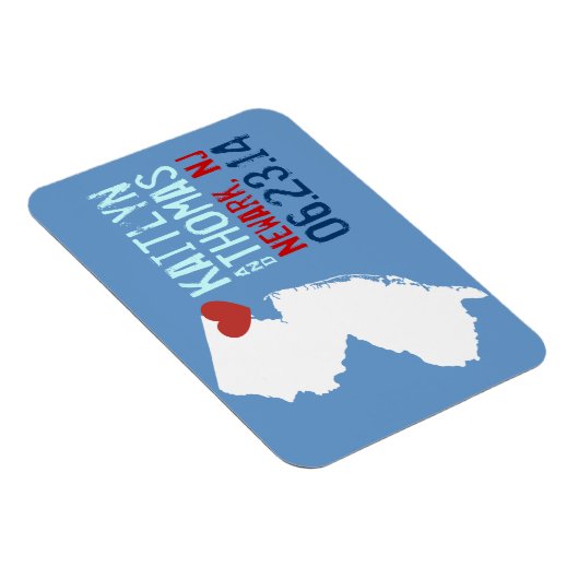 New Jersey Save the Date -  stad Magneet (Rechterzijde)