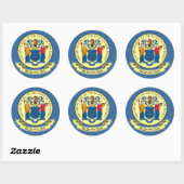 New Jersey Seal Ronde Sticker (Vel)
