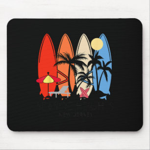 New Jersey Seaside Heights Retro Surfplank Vintage Muismat