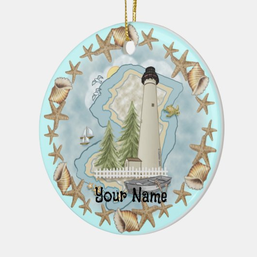 New Jersey Shells Lighthouse Ornament (Links)