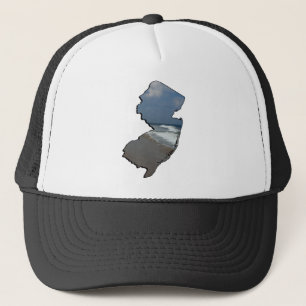 New Jersey Shore State Outline Trucker Pet