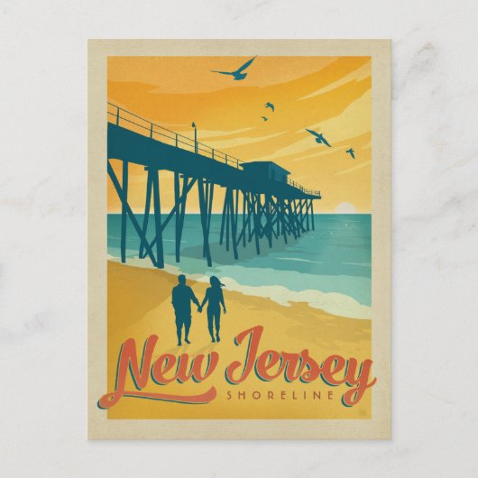 New Jersey Shoreline Briefkaart (Voorkant)