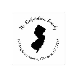 New Jersey staat op terugkeer adres rubberstempel