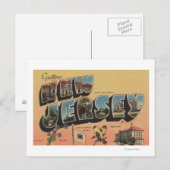 New Jersey (staatskapitaal/ventilator/vogel) Briefkaart (Voorkant / Achterkant)