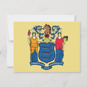 New Jersey Staatsvlag Garden Liberty Prosperity Briefkaart