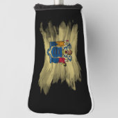 New Jersey state flag brush stroke Golfheadcover (Draai 90)