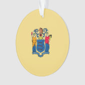 New Jersey State Flag Design Decor Ornament (voorkant)