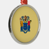 New Jersey State Flag Design Metalen Ornament (Rechts)