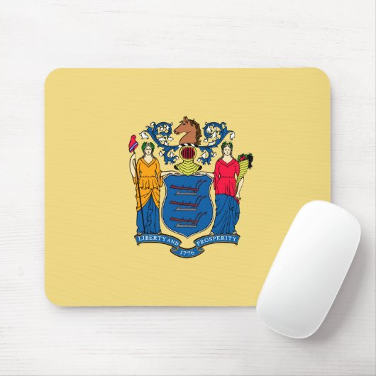 New Jersey State Flag Design Muismat (Met muis)
