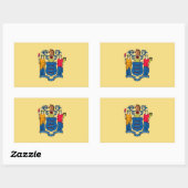 New Jersey State Flag Design Rechthoekige Sticker (Vel)