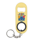 New Jersey State Flag Design Sleutelhanger Flessenopener (Voorkant)