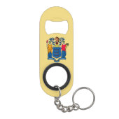 New Jersey State Flag Design Sleutelhanger Flessenopener (Achterkant)