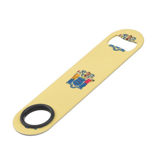 New Jersey State Flag Design Speed Flessenopener (Voorkant Gekanteld)