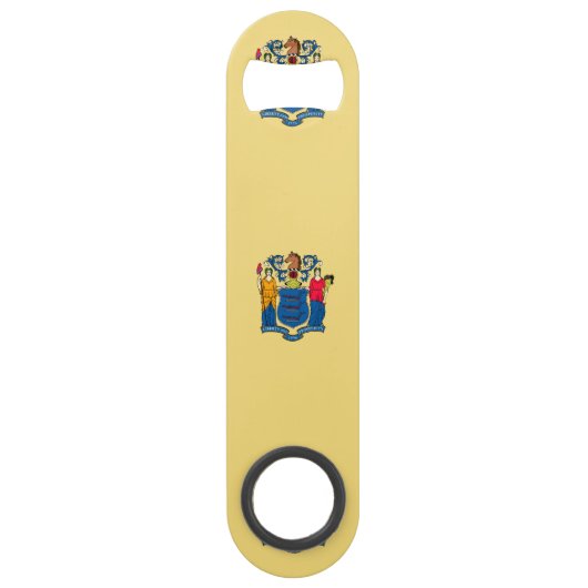 New Jersey State Flag Design Speed Flessenopener (Achterkant)