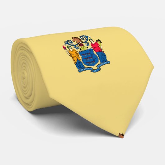 New Jersey State Flag Design Stropdas (Opgerold)