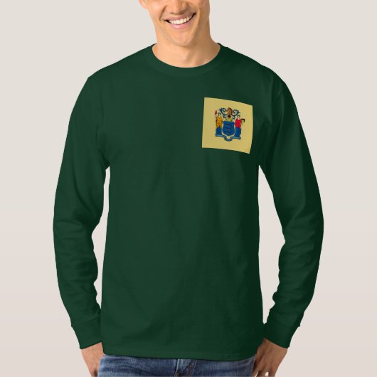 New Jersey State Flag Design T-shirt (Voorkant)