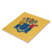 New Jersey State Flag Tile Tegeltje (Zijkant)