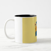 New Jersey State Flag Two-Tone Coffee Mok (Links)
