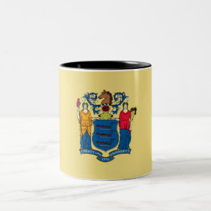 New Jersey State Flag Two-Tone Coffee Mok