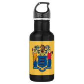 New Jersey State Flag Vrijheidsfles Waterfles (Voorkant)