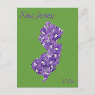 New Jersey State Flower Collage Map Briefkaart