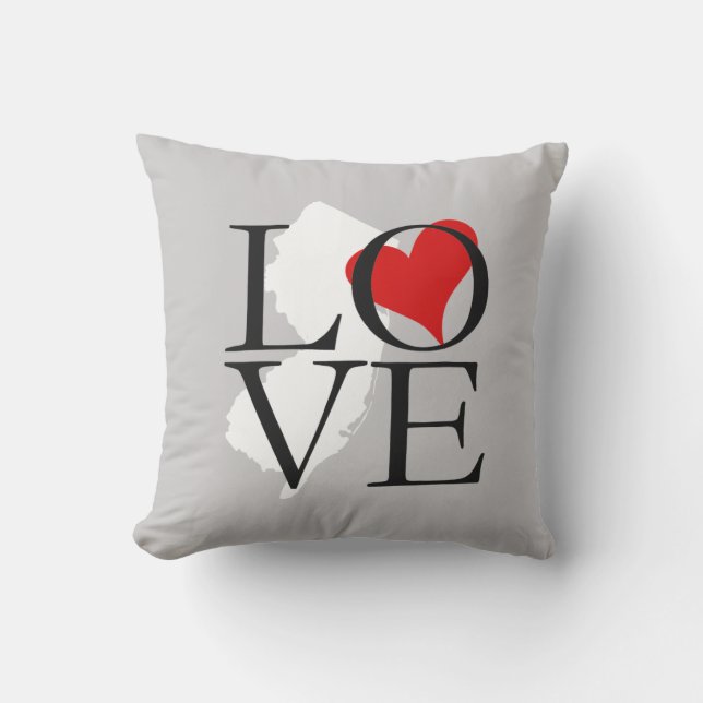 New Jersey State Love Pillow Kussen (Voorkant)