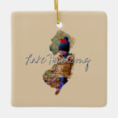 New Jersey State Photo insert and town name Keramisch Ornament (Voorkant)